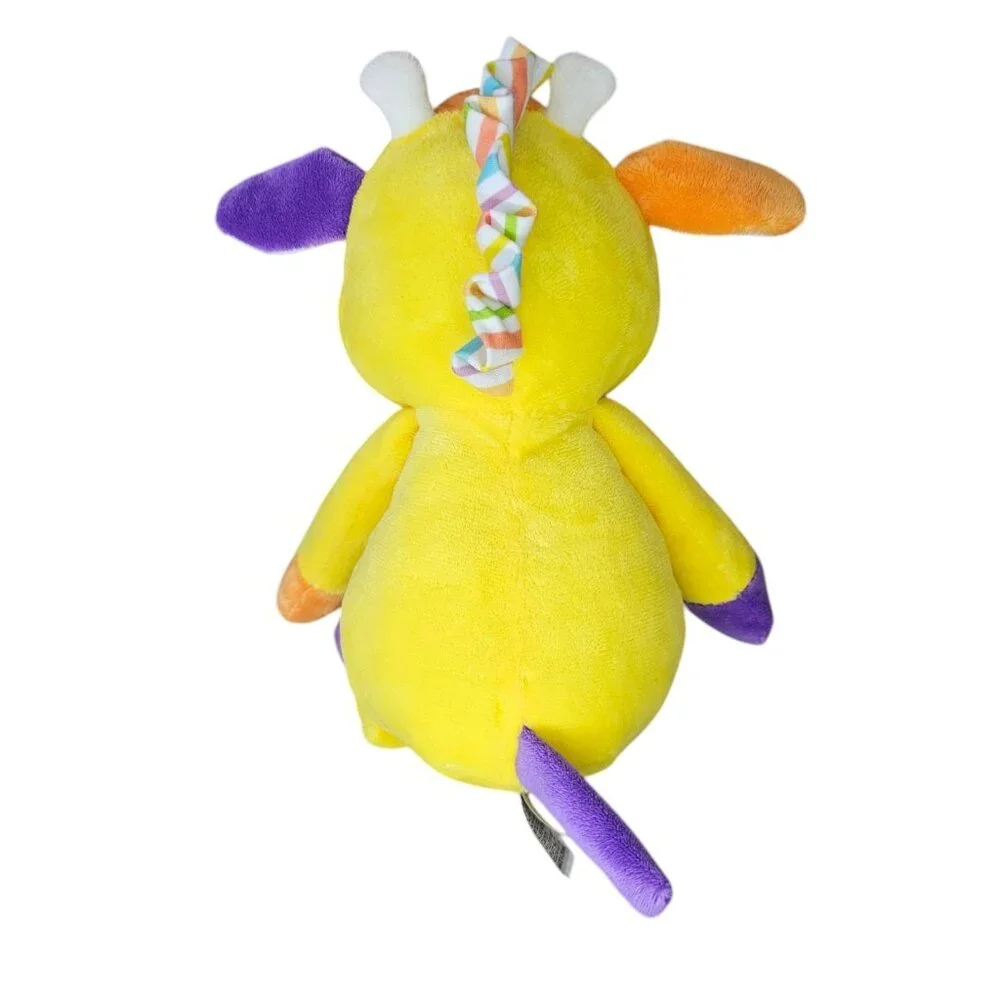 Baby Ganz Soft & Simple Giraffe Plush Stuffed Animal Yellow Rainbow Stripes 2015